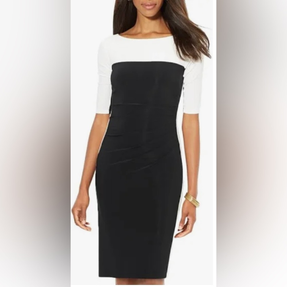 Ralph Lauren color block dress (Black & White)